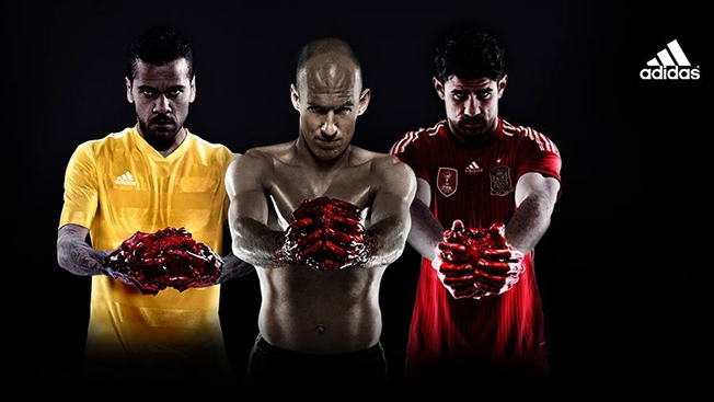 brandflakesforbreakfast: adidas' bloody world cup ad
