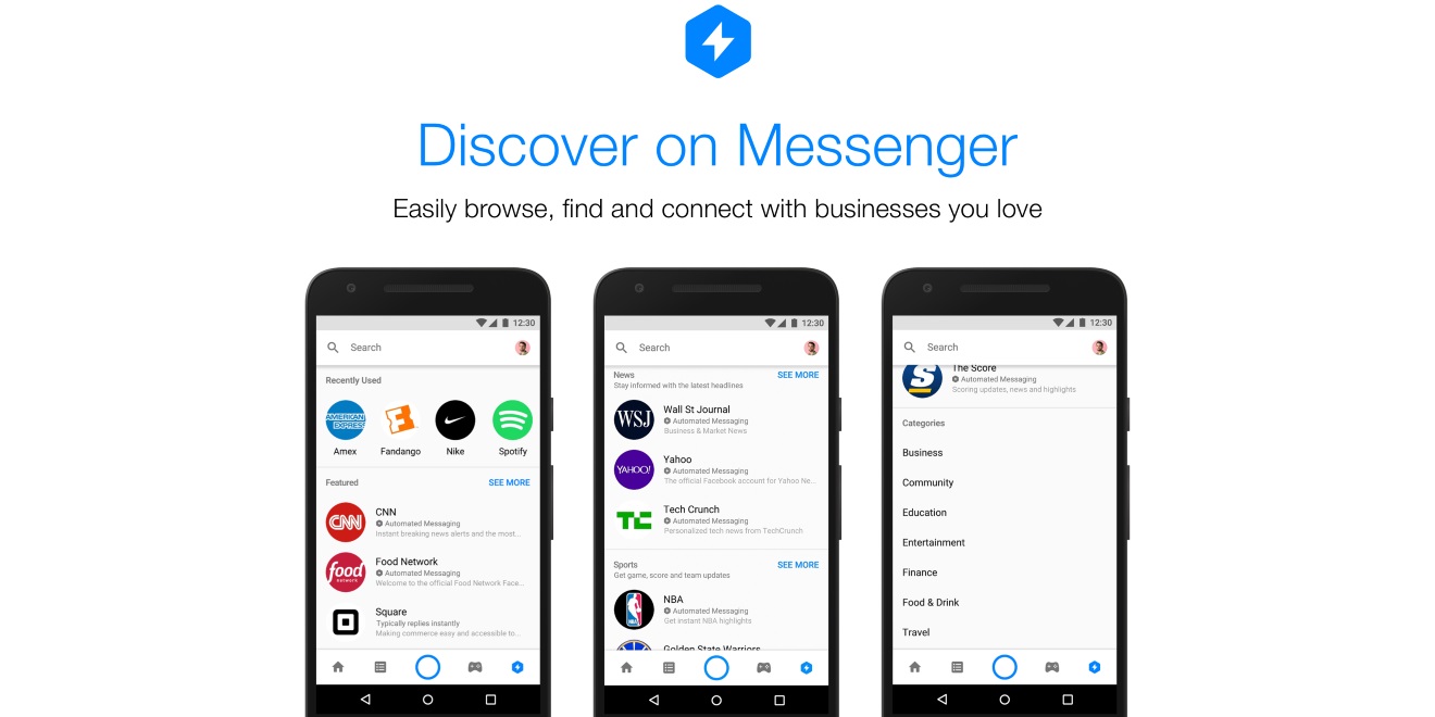 Discover in Messenger