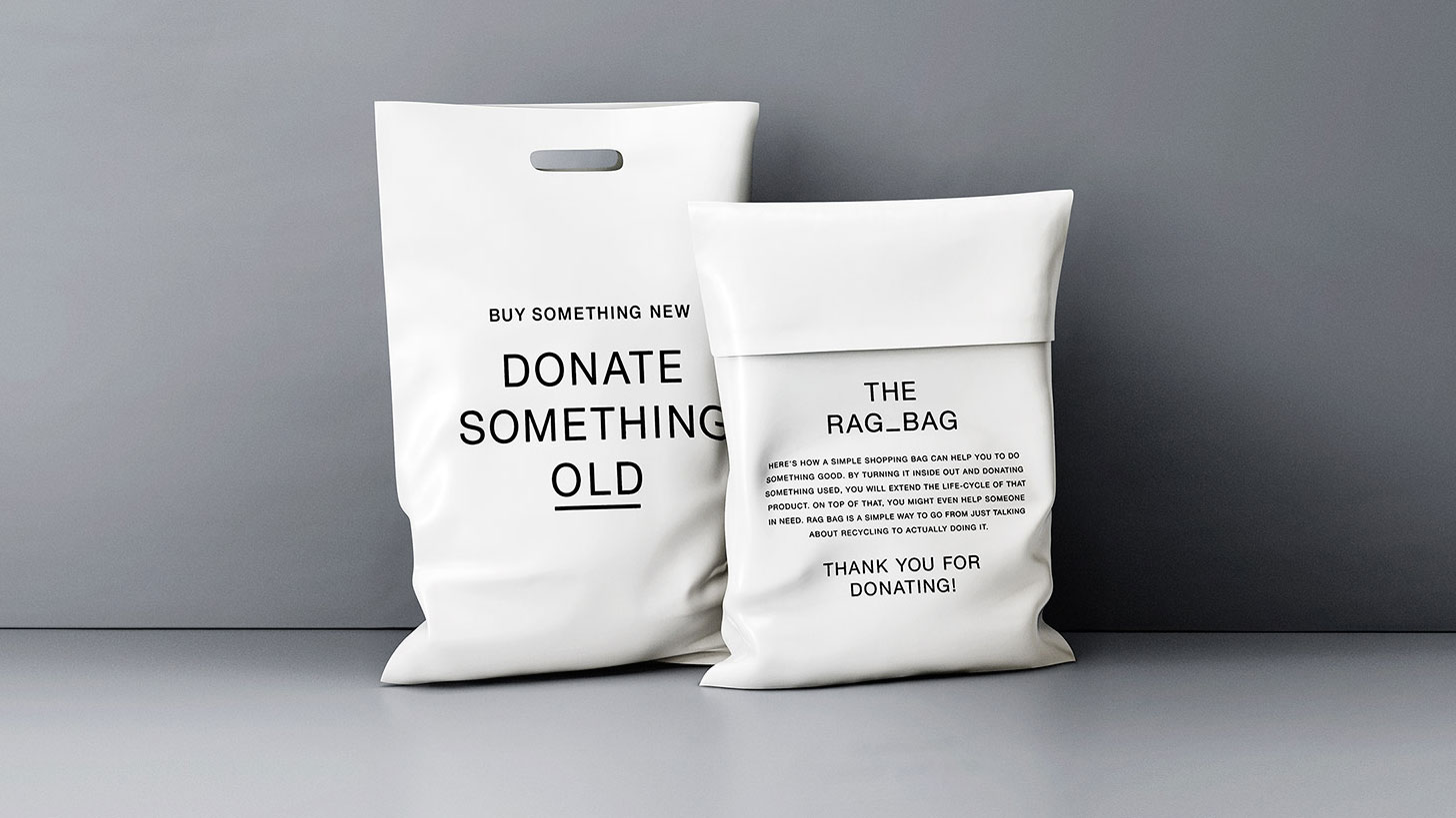 Clothing Retailer's Shopping Bags Turn Inside Out to Become ...