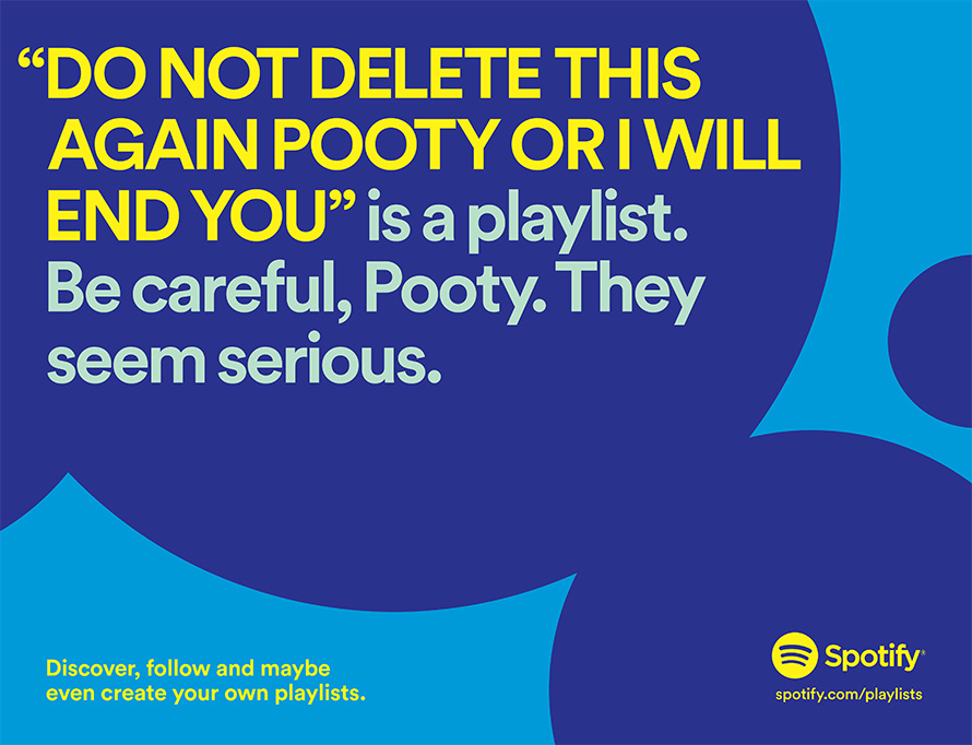 Spotify Builds More Funny Ads Around User Data, This Time Saluting Goofy Playlist  Names