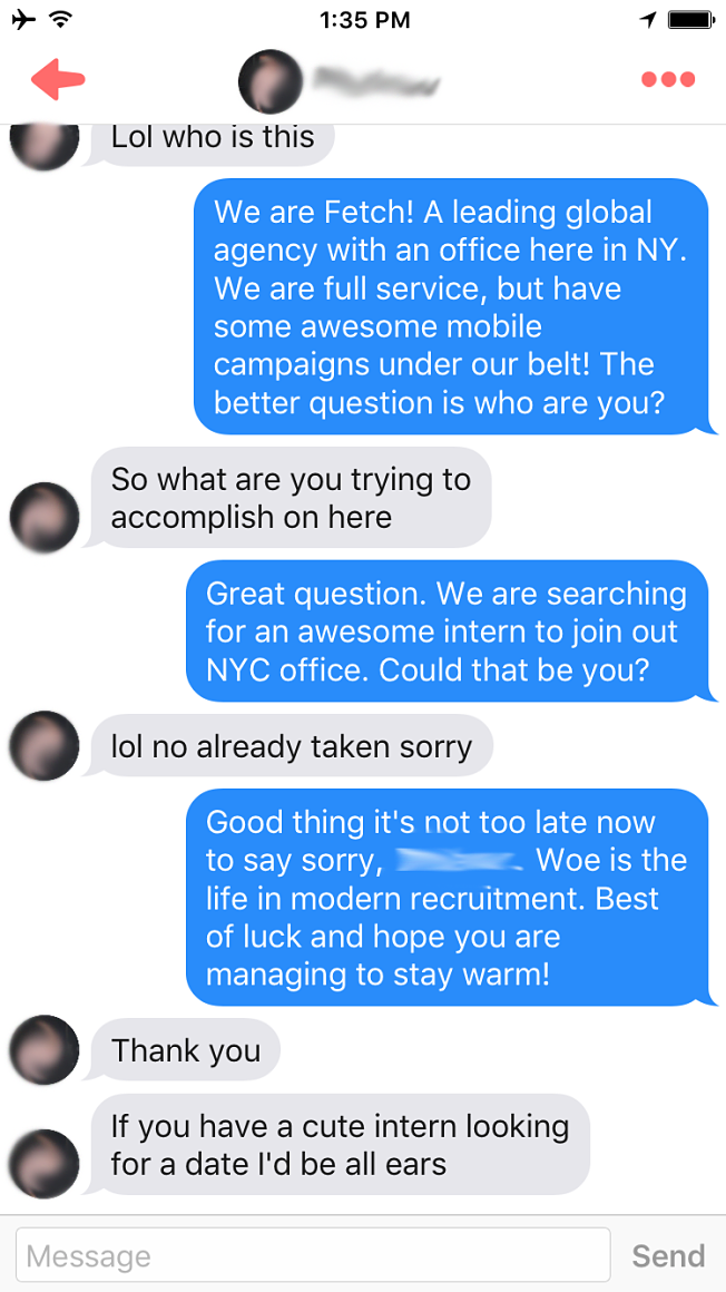 Tinder conversation secon What To