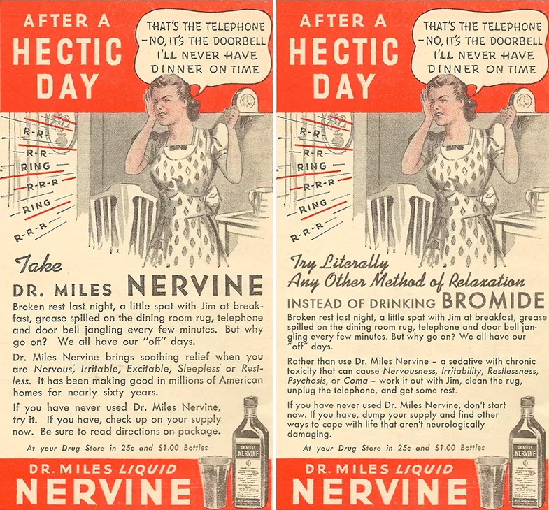 10 Terribly Misguided Old Drug Ads Revised With Modern Medical Information