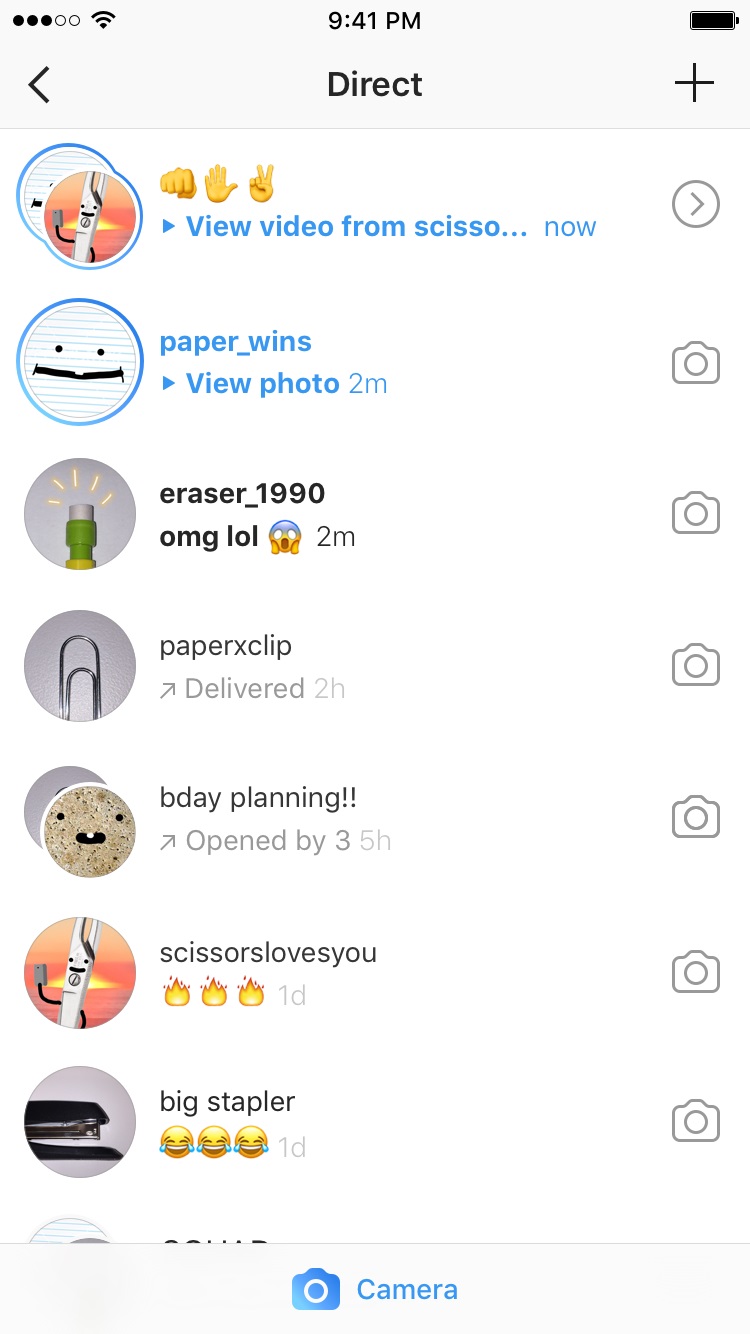Instagram dms color block turned into purple? Device is 