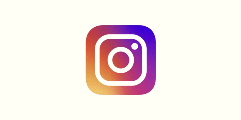 GIF of new multicolored Instagram logo