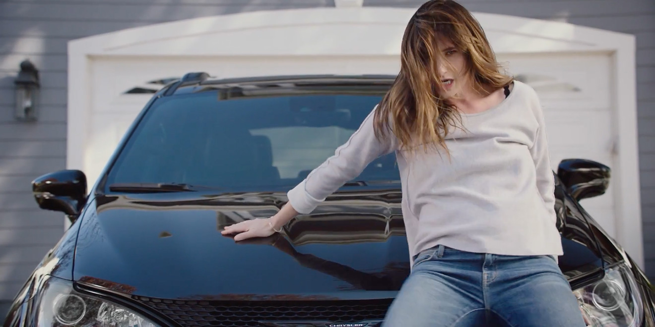 Kathryn Hahn Writhes Around a Chrysler 