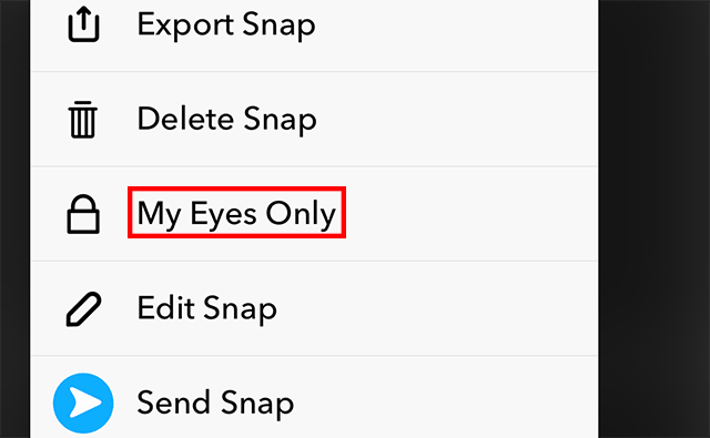 Snapchat Here S How To Move A Snap To My Eyes Only