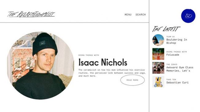 An excerpt of a profile on Isaac Nichols for Outdoor Voices' content platform The Recreationalist
