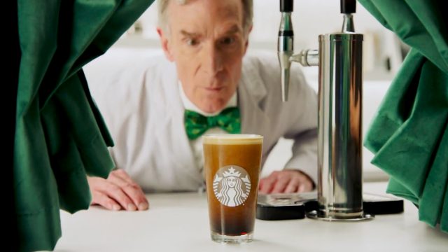 bill nye starbucks nitro cold brew ad campaign