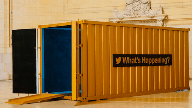 twitter shared studios video chat shipping container