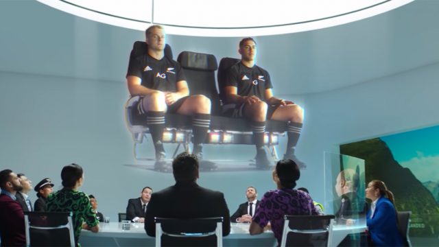 all blacks rugby players in an air new zealand preflight safety video
