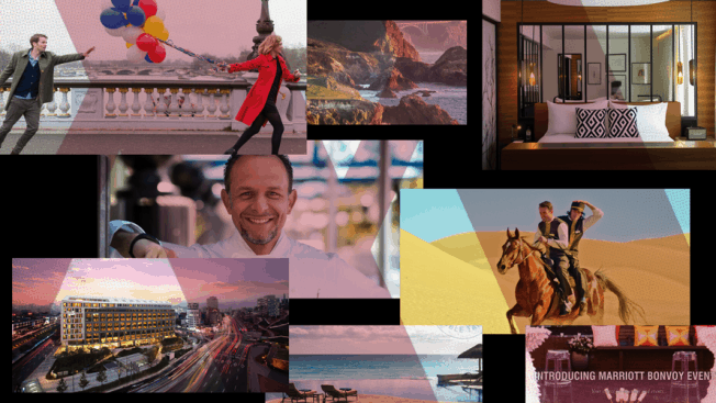 a collage of content from Marriott