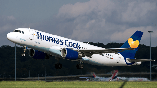 A Thomas Cook airplane