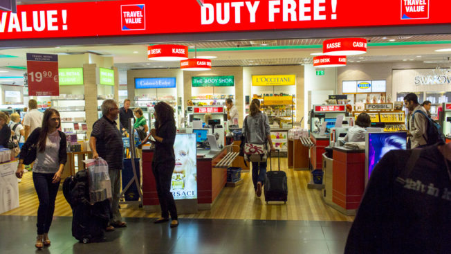 duty free store in an airport