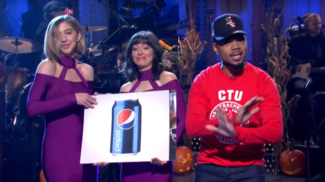 Chance the Rapper monologue cue cards at SNL