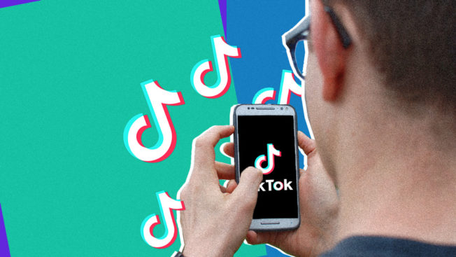 Person opening TikTok on their phone