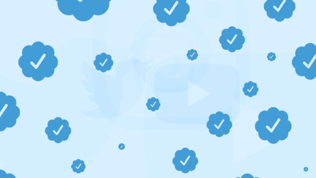Twitter and YouTube logos with verification checkmarks