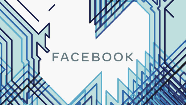 facebook logo surrounded by zig zag lines
