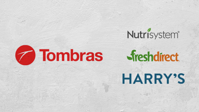 logos of tombras agency and its clients nutrisystem freshdirect and harry's