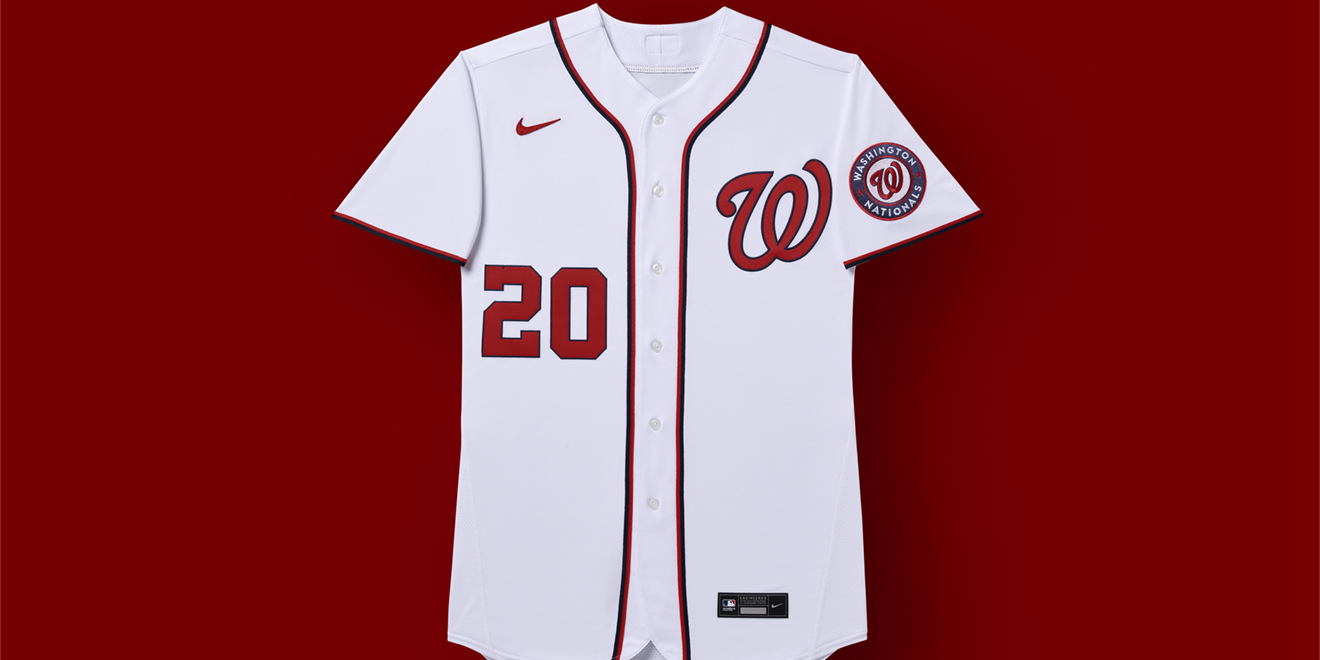 the new washington nationals jersey with the nike logo on it
