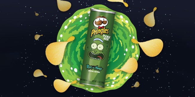 Pickle Rick Pringles are the first of three Rick and Morty-themed flavors that'll be released throughout the year.