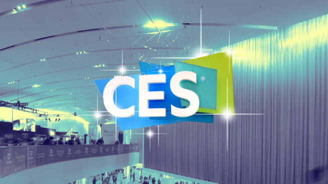 A show floor with the CES logo