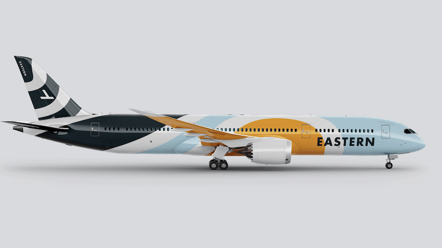 a rebranded eastern airlines plane
