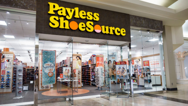 a payless shoes storefront