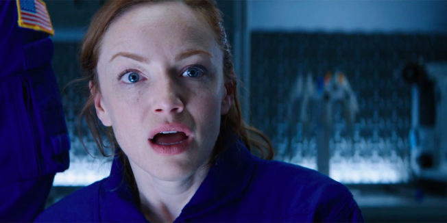 An astronaut reacts in surprise in SodaStream's Super Bowl ad