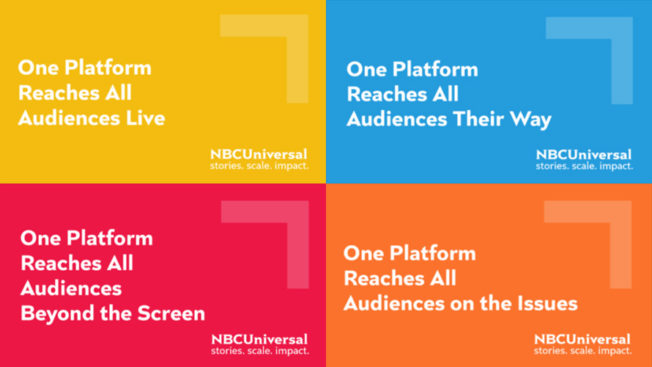 A mashup of NBCUniversal's One Platform ads
