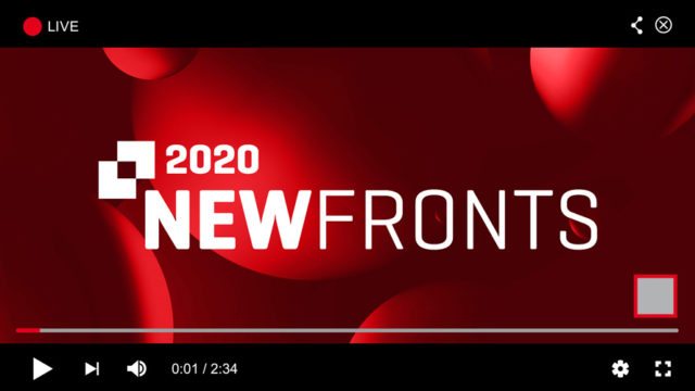 A screenshot of a YouTube video with the 2020 NewFronts logo