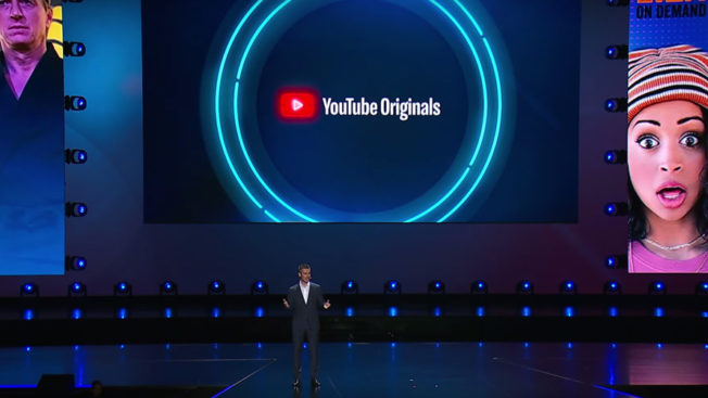 YouTube on stage at an event