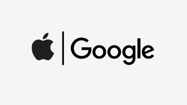 google and apple logos