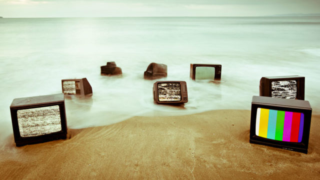 tvs on a beach