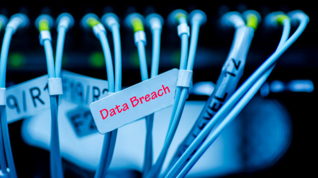 tag saying data breach