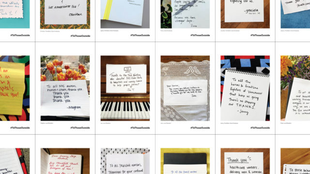 A collage of handwritten notes