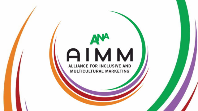 colorful circle lines that says ANA and AIMM in the middle