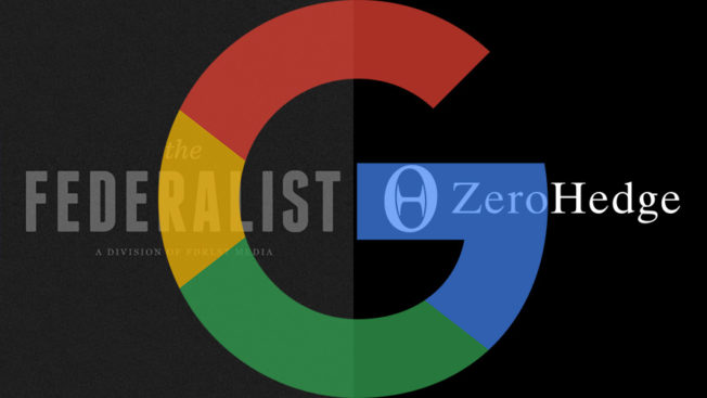 google, zero hedge and the federalist logos