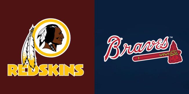 Washington Redskins and Atlanta Braves logos