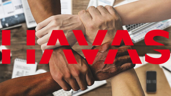 Havas logo over image of different hands
