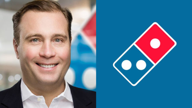 Photo of Art D'Elia and the Domino's logo