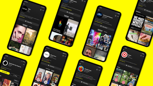 Snapchat brand profiles