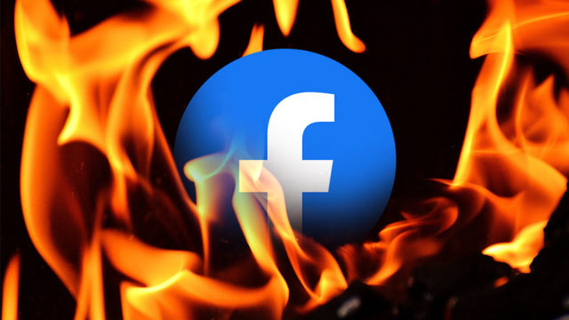 facebook on fire