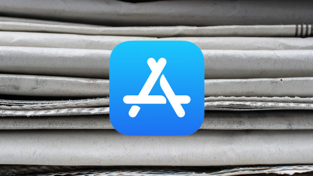 app store logo on a gray background