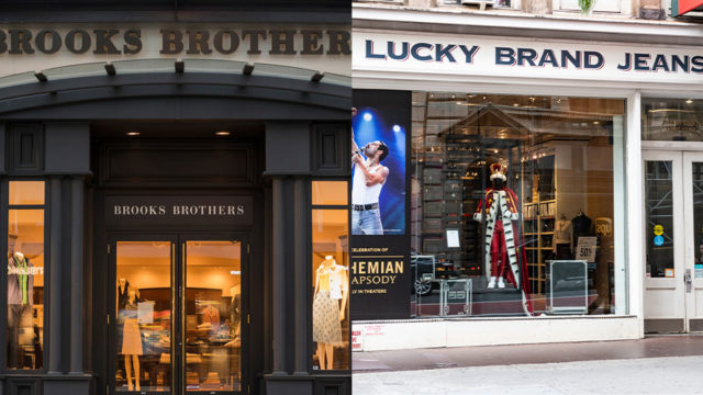 brooks brothers and lucky brand storefronts