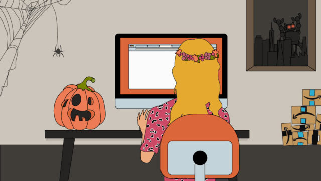 Illustration of a virtual Halloween