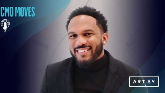 Photo of Everette Taylor with the CMO Moves podcast logo