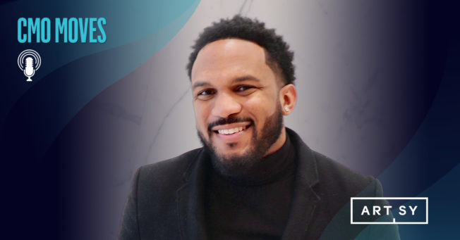 Photo of Everette Taylor with the CMO Moves podcast logo