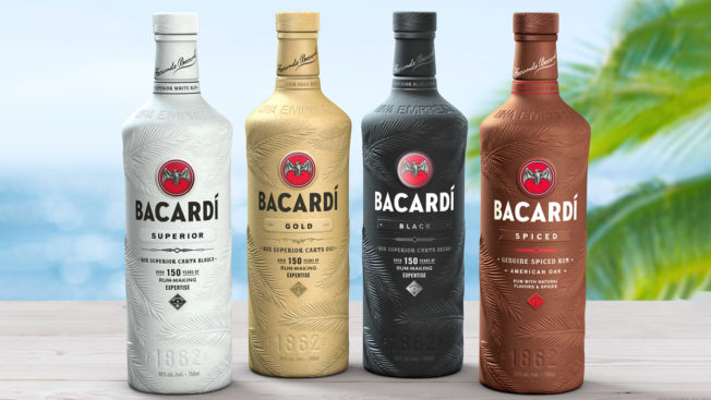 Bacardi compostable bottles