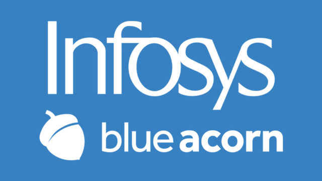 Infosys and Blue Acorn logos
