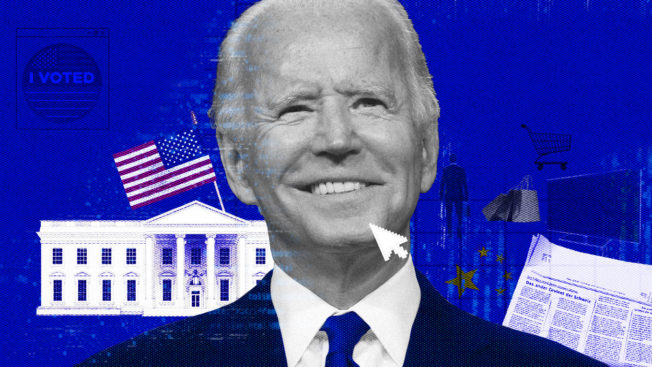 Joe Biden, White House, American flag, ballot